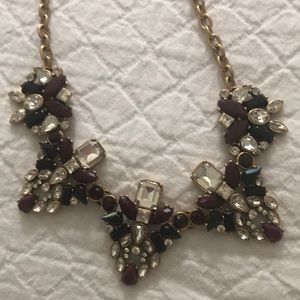 Necklace j crew blues and burgundy
